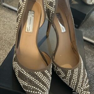 INC International Concepts Pearl Studded Heels